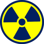 Lead glass radiation shielding sign